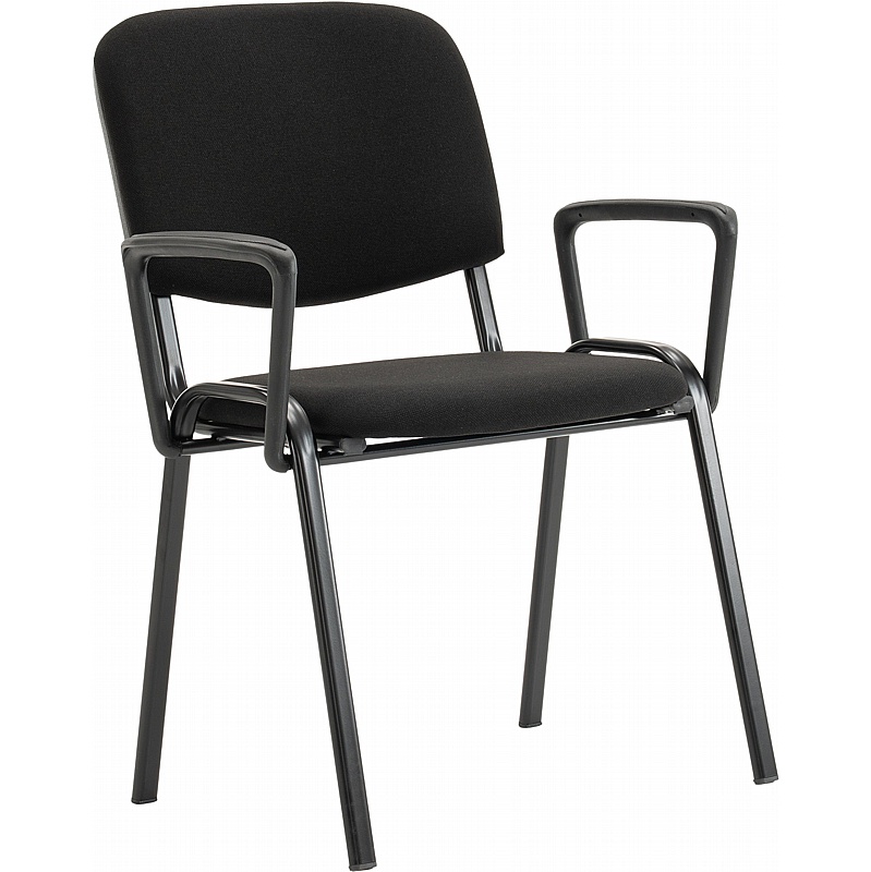 Swift ISO Black Frame Conference Chairs with Arms (Pack of 4) - Office Chairs