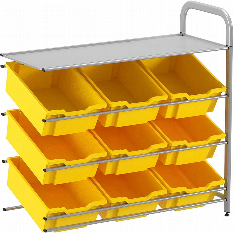 Gratnells Callero Systems Low Tilted Triple Column 9 Deep Tray Storage Extension Unit - School Furniture