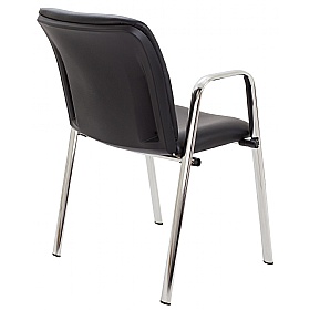 Pavilion Faux Leather Stacking Visitor Chair