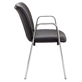Pavilion Faux Leather Stacking Visitor Chair