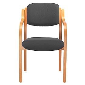 Renoir Wooden Framed Stacking Visitor Chairs with