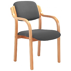 Renoir Wooden Framed Stacking Visitor Chairs with Arms