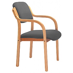 Renoir Wooden Framed Stacking Visitor Chairs with