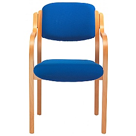 Renoir Wooden Framed Stacking Visitor Chairs with