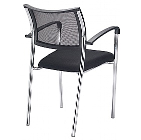 Jupiter Chrome Fabric Stacking Conference Chair wi