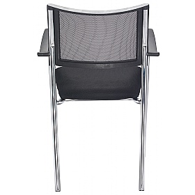 Jupiter Chrome Fabric Stacking Conference Chair wi