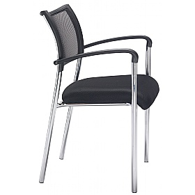 Jupiter Chrome Fabric Stacking Conference Chair wi