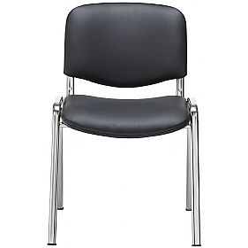 Club Chrome Wipe Clean Stacking Conference Chairs