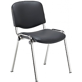 Club Chrome Frame PU Stacking Conference Chairs