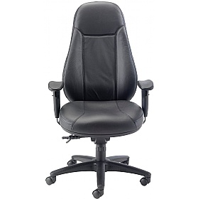 Cheetah Leather Faced 24 Hour Heavy Duty Posture Office Chair - Office Chairs