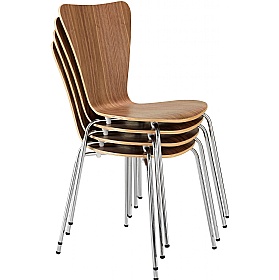 Picasso Contract Walnut Stacking Cafe Chair