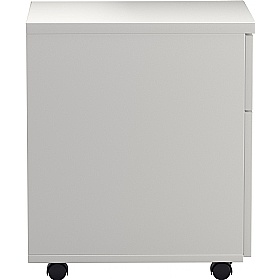 Office Essentials Wooden 2 Drawer Low Under Desk Mobile Pedestals - Office Storage