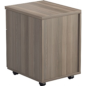 Office Essentials Wooden 2 Drawer Low Under Desk Mobile Pedestals - Office Storage