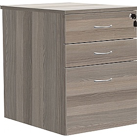 Office Essentials Wooden 3 Drawer High Under Desk Mobile Pedestals - Office Storage