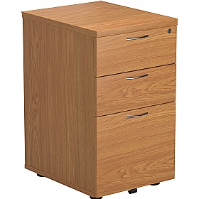 Office Essentials Wooden 3 Drawer Under Desk Static Pedestals - Office Storage