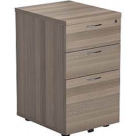 Office Essentials Wooden 3 Drawer Under Desk Static Pedestals - Office Storage