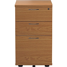 Office Essentials Wooden 3 Drawer Under Desk Static Pedestals - Office Storage