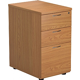 Office Essentials Wooden Desk High Pedestals - Office Storage