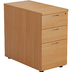 Office Essentials Wooden Desk High Pedestals - Office Storage