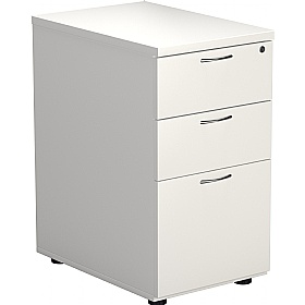 Office Essentials Wooden Desk High Pedestals - Office Storage