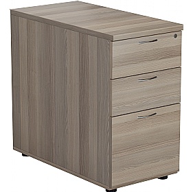 Office Essentials Wooden Desk High Pedestals - Office Storage