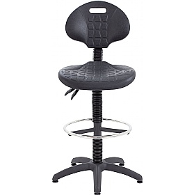 Factory II High PU Wipe Clean Draughtsman Chair