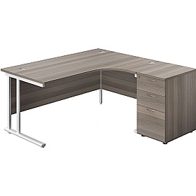 Interface Ergonomic Radial Office Desks with Desk