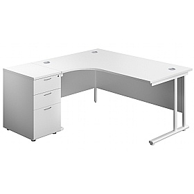 Interface Ergonomic Radial Office Desks with Desk