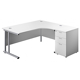 Interface Ergonomic Radial Office Desks with Desk