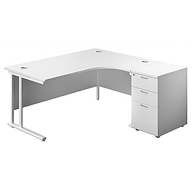 Interface Ergonomic Radial Office Desks with Desk