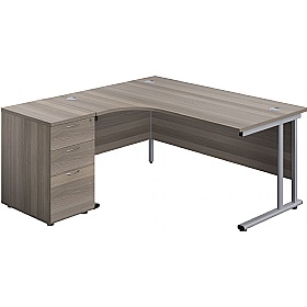 Interface Ergonomic Radial Office Desks with Desk