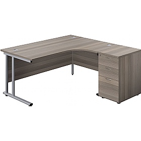 Interface Ergonomic Radial Office Desks with Desk