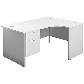 Ventura Ergonomic Radial Office Desks with Fixed D