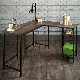 Industrial L-Shaped Home Office Desks