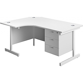 Ratio Ergonomic Radial Office Desks With Single Fi