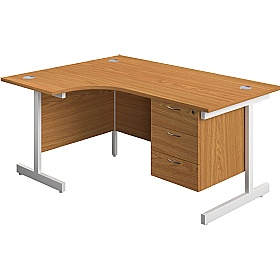 Ratio Ergonomic Radial Office Desks With Single Fi