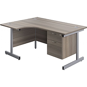 Ratio Ergonomic Radial Office Desks With Single Fi