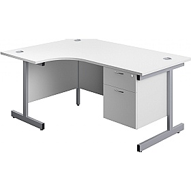 Ratio Ergonomic Radial Office Desks With Single Fi