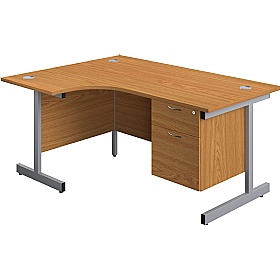 Ratio Ergonomic Radial Office Desks With Single Fi