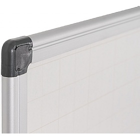 Bi Office Gridded Non-Magnetic Drywipe Whiteboards - Display Equipment