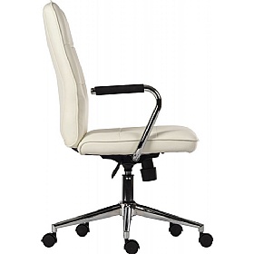 Piano White Executive Bonded Leather Office Chair