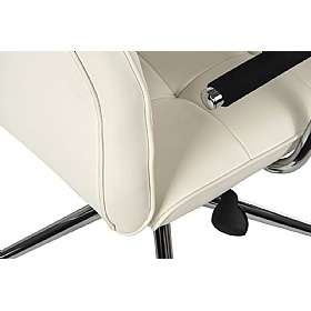 Piano White Executive Bonded Leather Office Chair