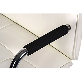 Piano White Executive Bonded Leather Office Chair