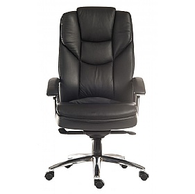 Skyline Executive Leather Faced Office Chair - Office Chairs
