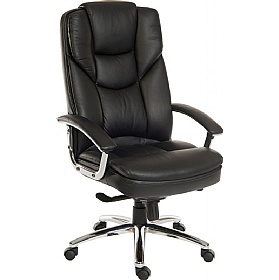 Skyline Executive Leather Faced Office Chair - Office Chairs