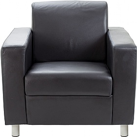 Iceberg Leather Faced Office Armchair