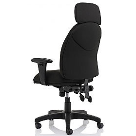 Jet Black Fabric Executive Office Chair