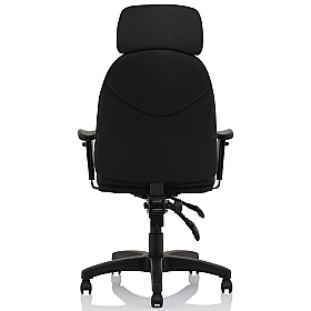 Jet Black Fabric Executive Office Chair