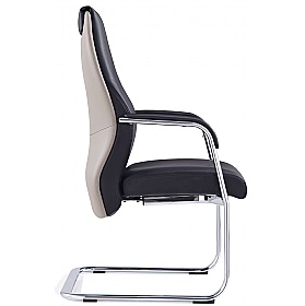 Mien Black and Mink Bonded Leather Visitor Boardro