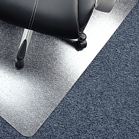 Cleartex Advantagemat Rectangular PVC Chair Mat for Low Pile Carpets - Office Accessories